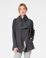 AirEssentials SPANX® Open Wrap Cardigan - Dark Heather Grey