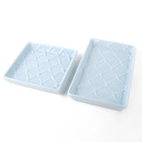 Textured Guest Towel Tray - Blue