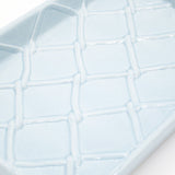 Textured Guest Towel Tray - Blue