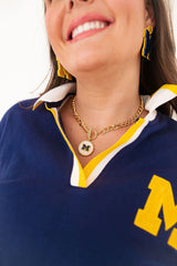 Michigan Pearl Pendant Logo Necklace