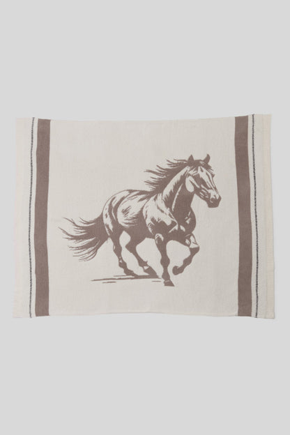 CozyChic® Stallion Throw - Cream Multi