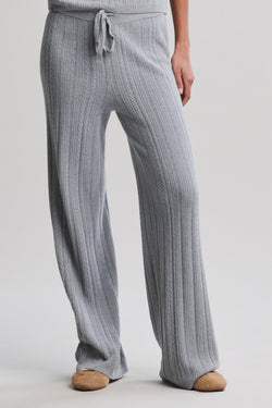 CozyChic Ultra Lite® Cable Knit Ankle Pant - Moonbeam