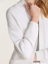 Malibu Collection® Brushed Fleece Sweater Mix Cardigan - Sand Dune