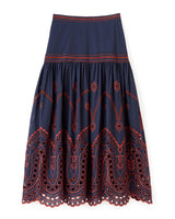 Emma Midi Skirt - Midnight Blue