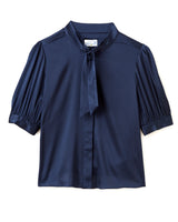 Peggy Short Sleeve Blouse - Midnight Blue