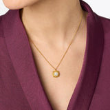 Cabochon Solitaire Necklace - Pearl