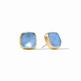 Catalina Stud - Iridescent Chalcedony Blue