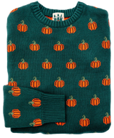 Country Pumpkin Sweater In Green - Women's