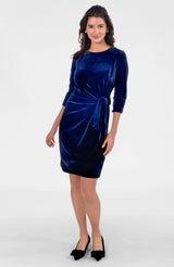 Cinch & Tie Dress - Silky Velvet