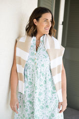 Eileen Dress - Green Botanical Toile