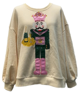 Beige Nutcracker Champagne Server Sweatshirt