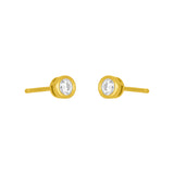 Marisol Gold Bezel Stud - 3MM