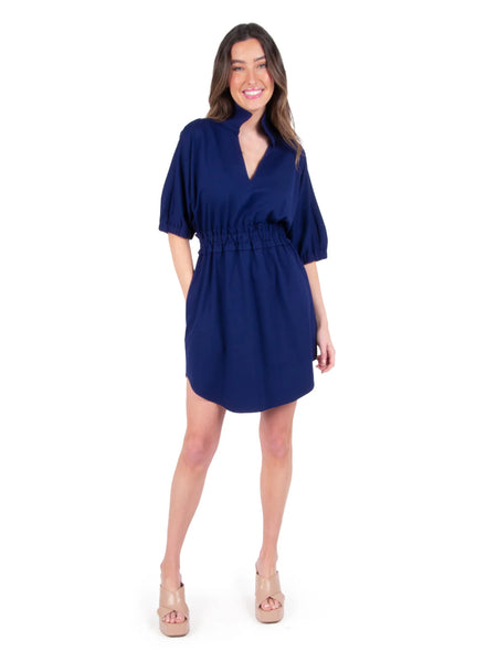 Palmer Dress - Navy Ponte