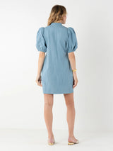 Hampton Mini Dress - Denim Chambray