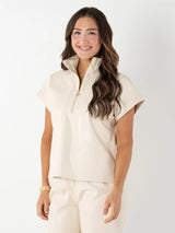 Poppy Pullover - Sandshell Vegan Leather