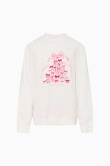 Havenleigh Christmas Bow Fleece Pullover - White