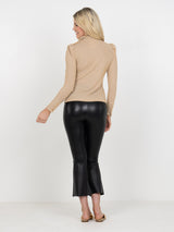 Tessa Turtleneck - Metallic Gold Knit
