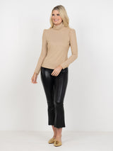 Tessa Turtleneck - Metallic Gold Knit