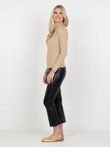 Tessa Turtleneck - Metallic Gold Knit