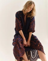 Emma Midi Skirt - Midnight Blue