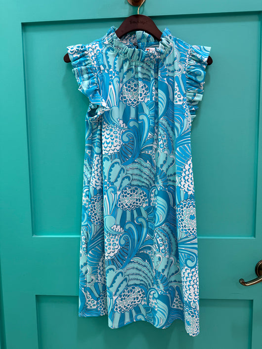 Shari Dress Jude Cloth - Enchanted Sea Aqua