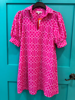 Emerson Dress - Garden Gate Spring/Light Pink Jude Cloth
