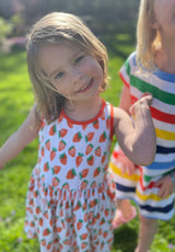 Girls Tawny Twirl Dress in Strawberry Fields