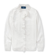 Harrington Ruffle Shirt - White