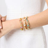 Kaleidoscope Hinge Bangle - Multi Stone