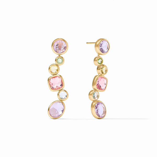 Kaleidoscope Earring Jacket - Multi Stone