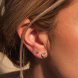 Marisol Gold Bezel Stud - 3MM