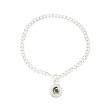 Michigan State Pearl Pendant Logo Necklace