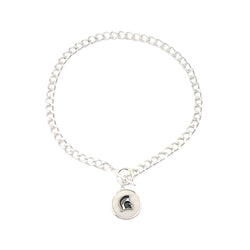 Michigan State Pearl Pendant Logo Necklace