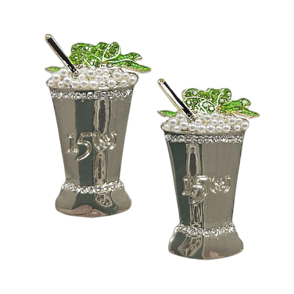 Kentucky Derby 150 Mint Julep Earrings