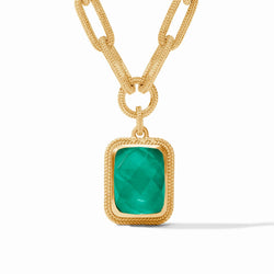 Cheval Paperclip Statement Necklace - Iridescent Emerald Green