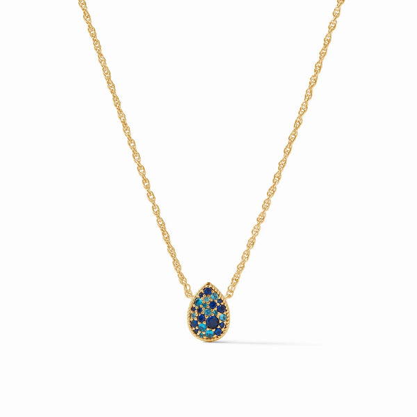 Luna Teardrop Delicate Necklace - Ombre Blue