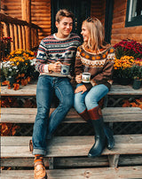 Cozy Pumpkin Sweater in Brown - Women's