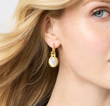Saratoga Pearl Hoop & Charm Earring - Mother Of Pearl