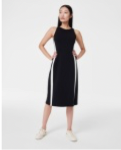 Airessentials Side Stripe Midi Dress - Very Black