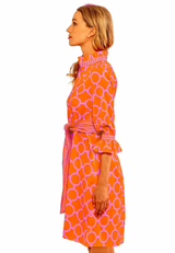 Outta Sight Tunic Dress - Dip & Dot Pink & Orange