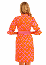 Outta Sight Tunic Dress - Dip & Dot Pink & Orange