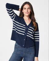 Airessentials Cardigan - Medium Navy Porcelain Stripe