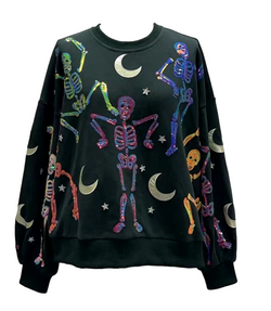 Dark Green & Multi Dancing Skeleton Sweatshirt