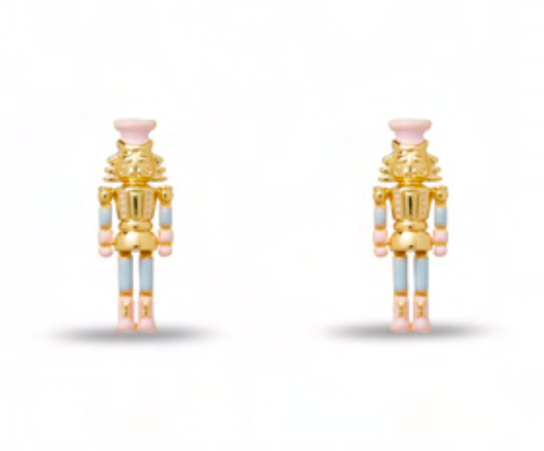 Nutcracker Button Earrings