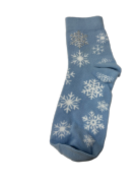 Blue & White Snowflake Sock