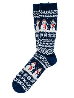 Snowman Fair Isle Socks