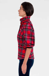 Puff Sleeve Top - Red Multi Duke of York