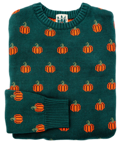 Country Pumpkin Sweater In Green - Men's