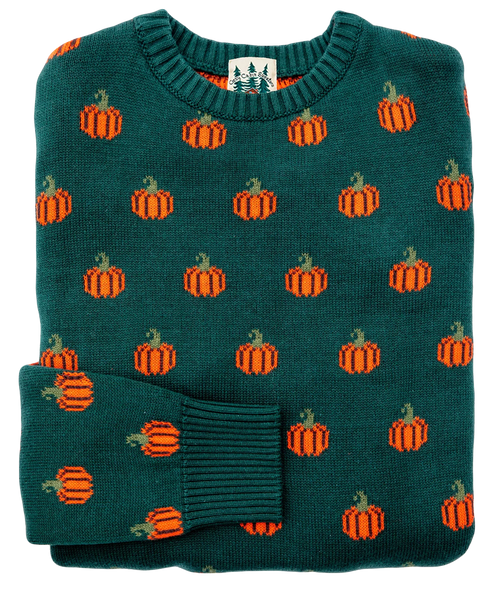 Country Pumpkin Sweater In Green - Men's