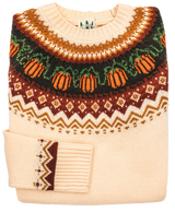 Cozy Pumpkin Sweater In Cream - Women's